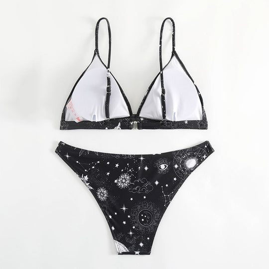 Damen Triangel-Bikini mit einzigartigem Sternenmuster EB