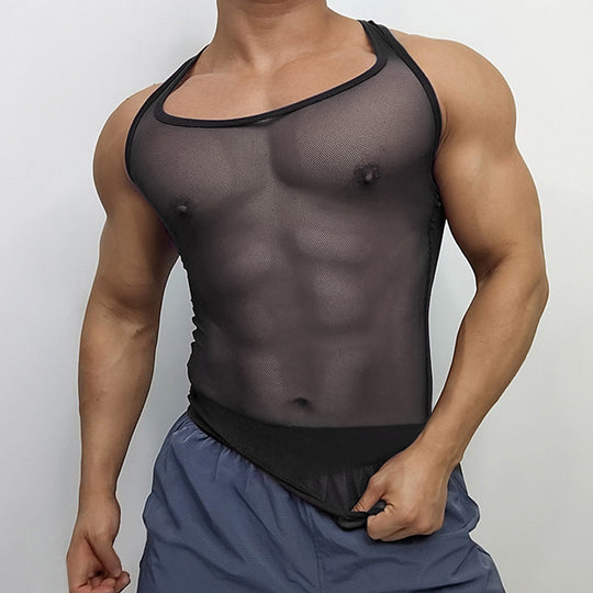 Herren Atmungsaktives Sport-Tanktop mit Racerback-Design EB