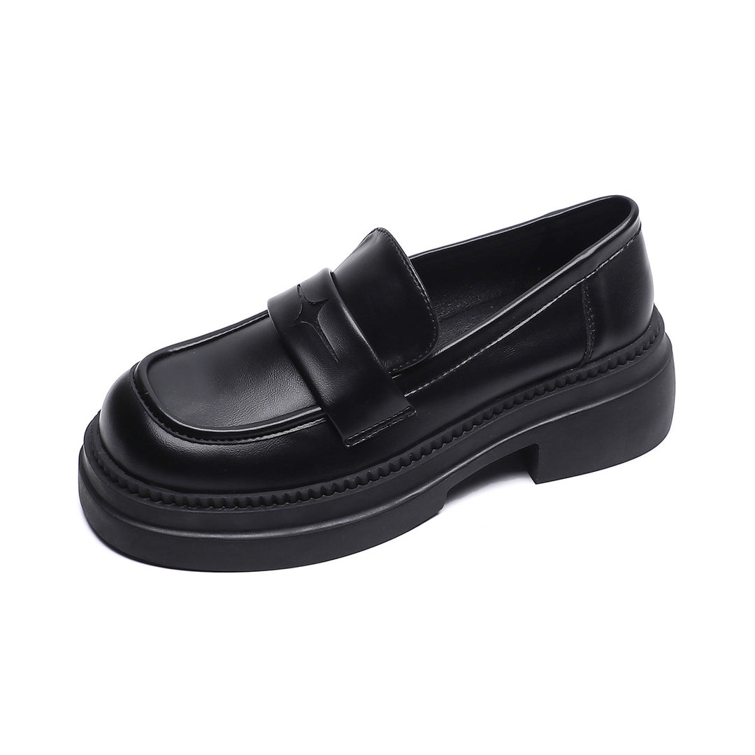 Damen Mokassins mit modischem Plateau und eleganter Schnalle EB