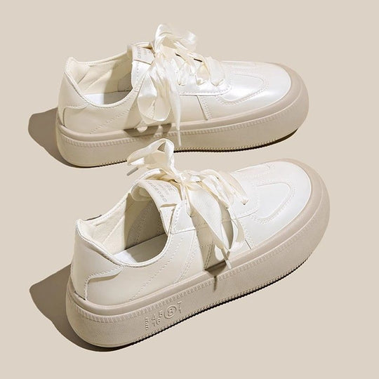 Damen modische Sneakers mit weichem Obermaterial und elastischen Schnürsenkeln EB