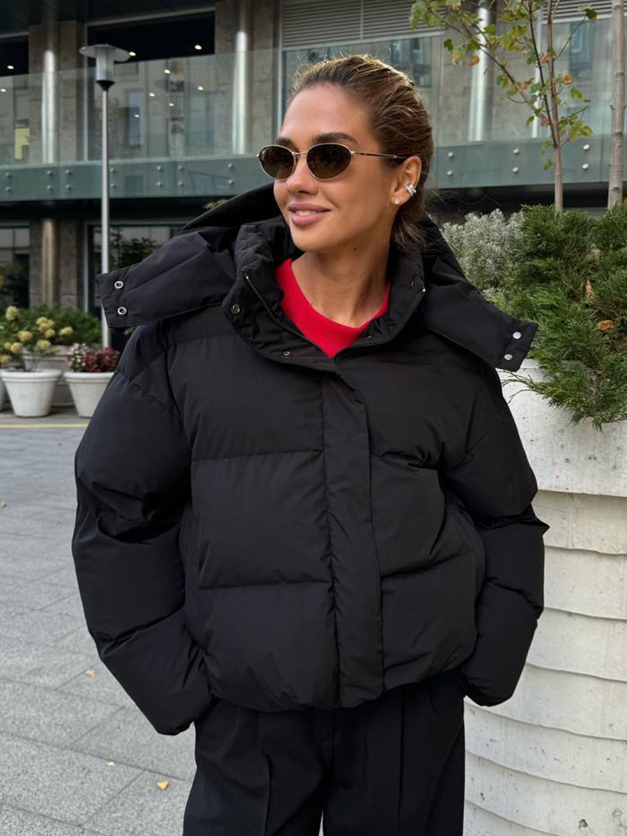 EB | Kurze Kapuzen Puffjacke