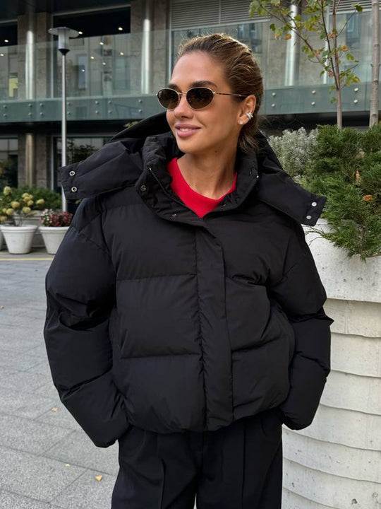 EB | Kurze Kapuzen Puffjacke