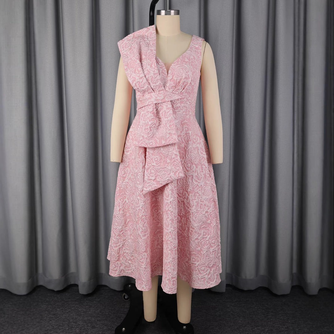 Damen Hochwertiges Abendkleid mit romantischen Blumenapplikationen EB