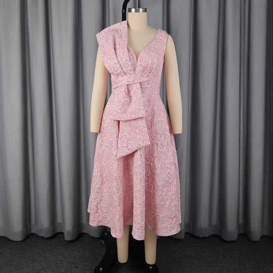 Damen Hochwertiges Abendkleid mit romantischen Blumenapplikationen EB