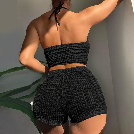 Damen Bikini-Set mit modischem Knotendesign und bequemem Höschen EB