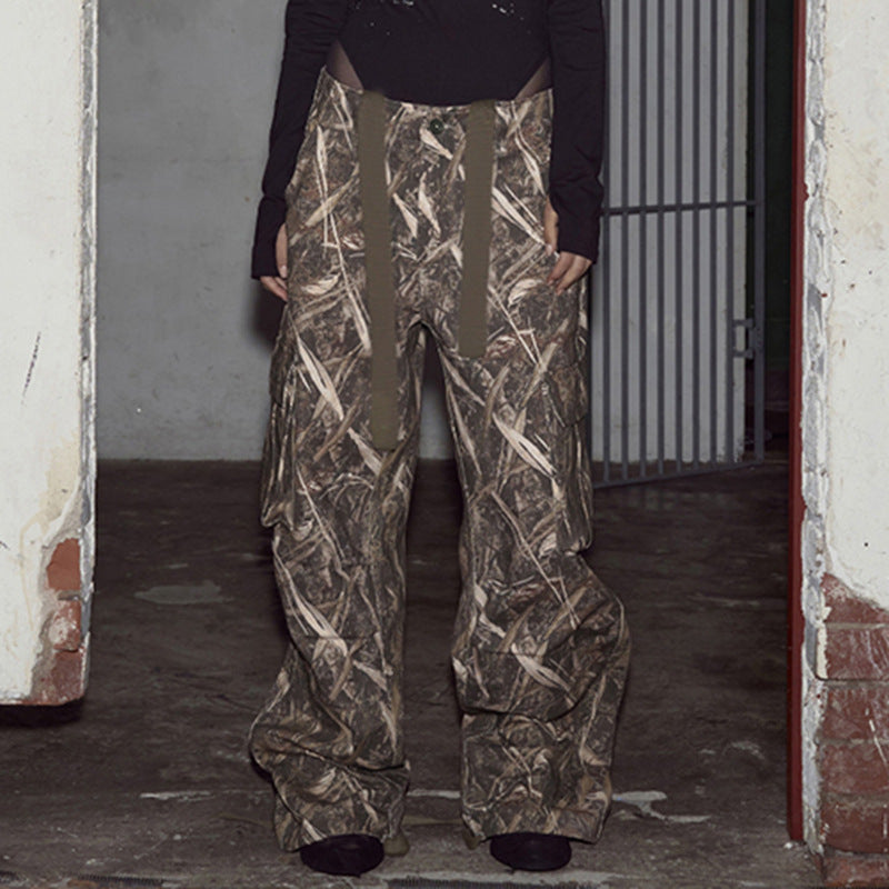 Damen Utility-Hosen im Camouflagedesign mit verstellbarem Bund und praktischen Seitentaschen EB