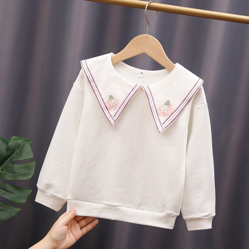 Damen Sweatshirt mit auffälligem Kragen EB