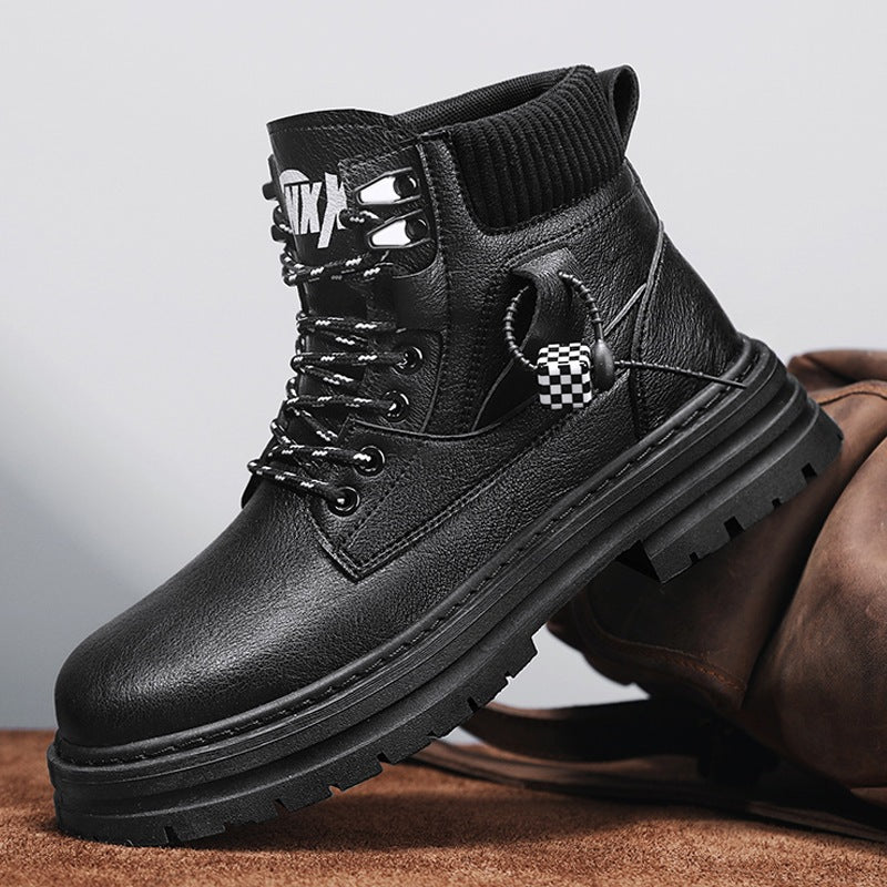 Damen robuste High-Top Stiefel mit atmungsaktivem Rippenkragen und rutschfester Sohle EB