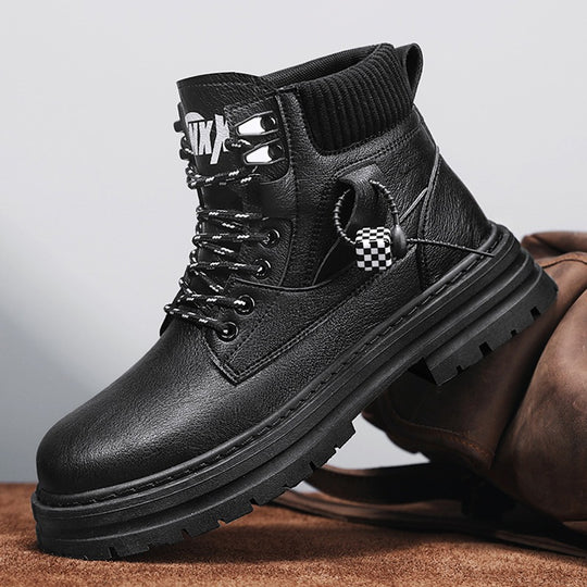 Damen robuste High-Top Stiefel mit atmungsaktivem Rippenkragen und rutschfester Sohle EB