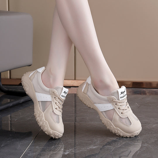 Damen Atmungsaktive Freizeit-Sneakers mit flexiblem Netzmaterial und rutschfester Sohle EB