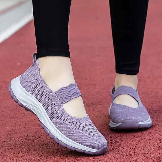 Damen Atmungsaktive Sport-Sneaker mit elastischem Riemen EB