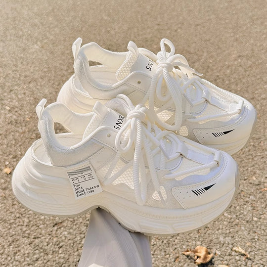 Damen Laufsneaker mit atmungsaktiver Mesh-Oberfläche und flexibler Sohle EB