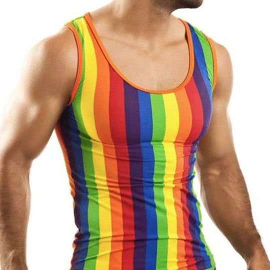 Herren nan figurbetontes Rundhals-Tanktop aus Stretchjersey mit körpernaher Passform EB