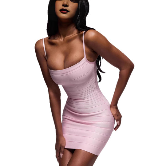 Damen Körperbetontes Mini-Kleid mit raffinierten Rippendetails EB