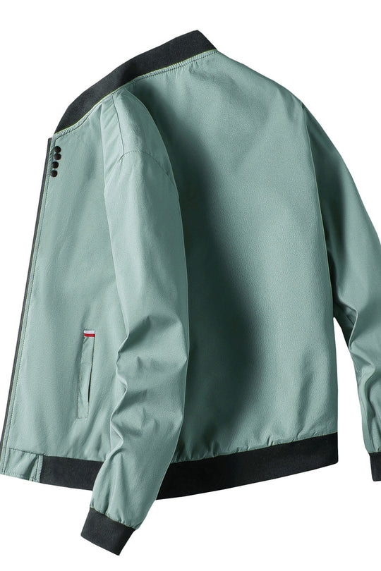 Herren modische Freizeitjacke mit hohem Kragen und seitlichem Reißverschluss EB