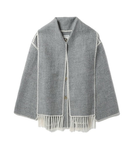 Damen Fransenjacke mit eleganter Saumverzierung EB