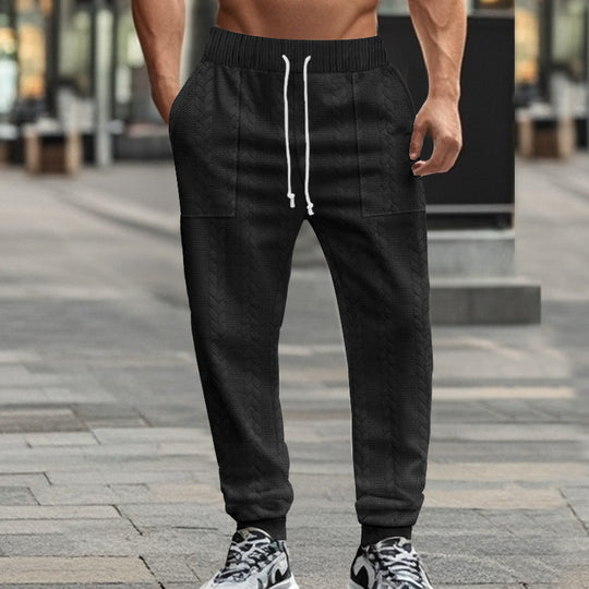 Herren modische Sweatpants mit strukturiertem Design und praktischen Taschen EB