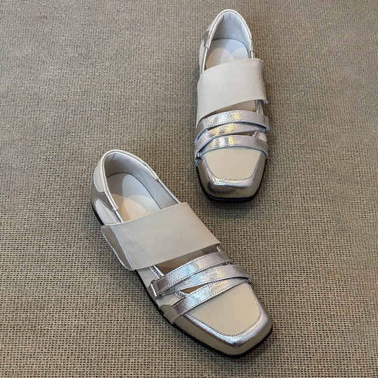 Damen bequeme Slipper mit modernem Riemendesign EB