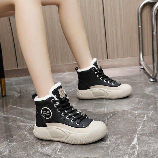 Damen Hochkomfortable Winter Sneakers mit isolierendem Fleece-Futter EB