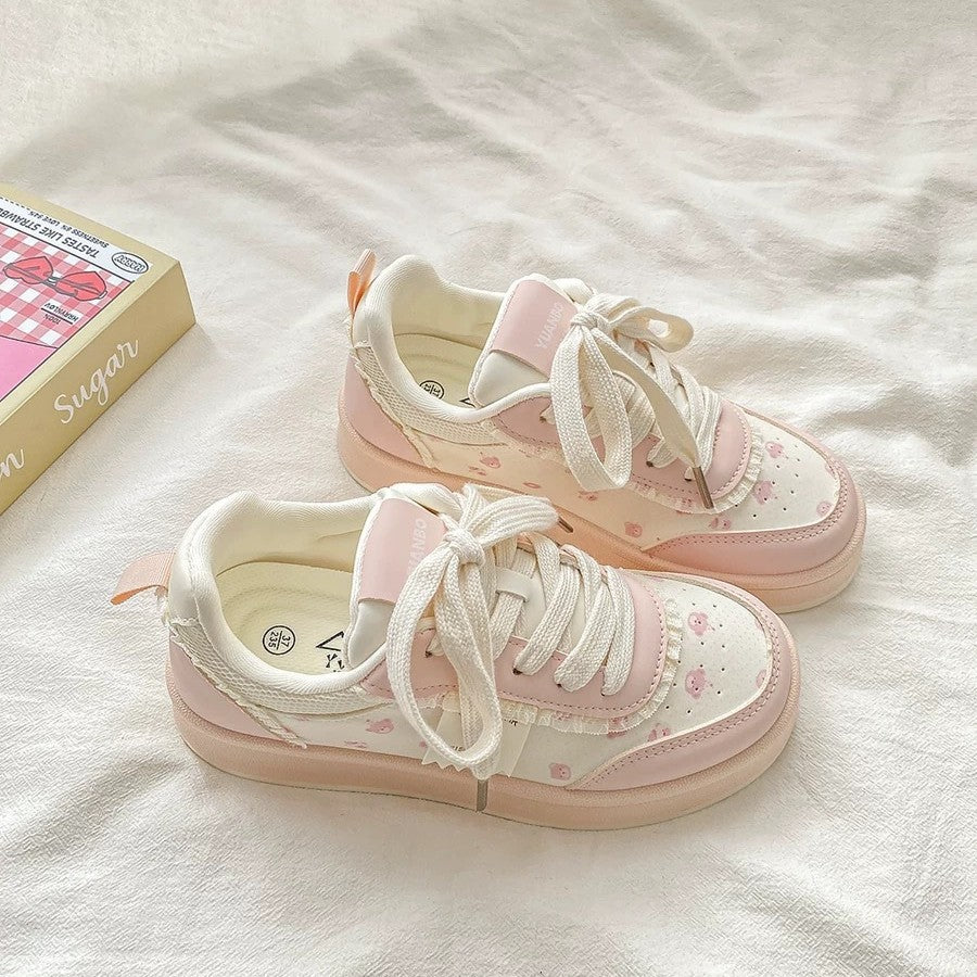 Damen Modische Sneakers mit verspieltem Design und hochwertigem Obermaterial EB