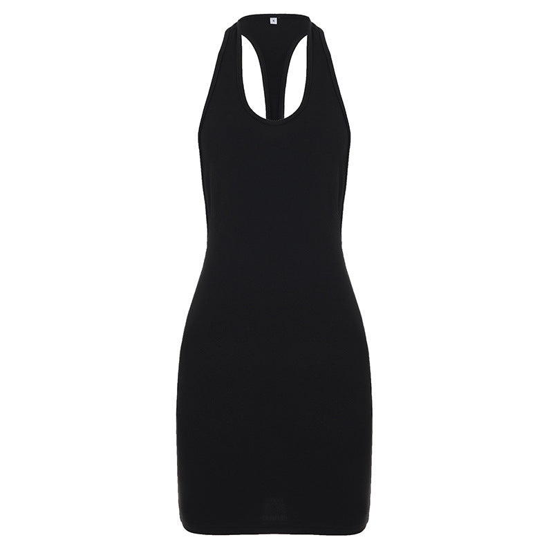 Damen figurbetontes Sportkleid mit Racerback-Design EB