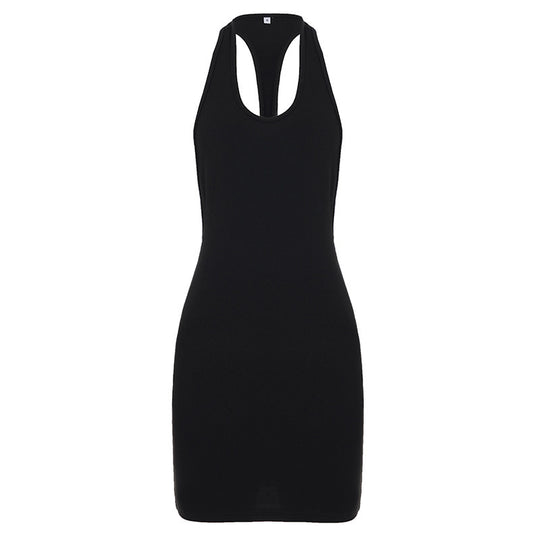 Damen figurbetontes Sportkleid mit Racerback-Design EB
