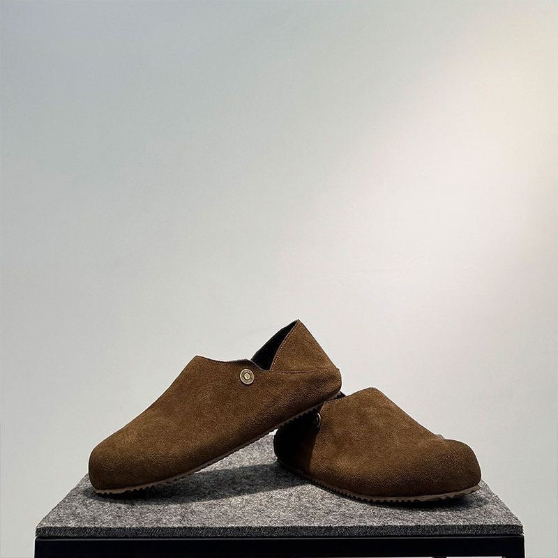 Damen Bequeme Clogs aus hochwertigem Wildleder EB