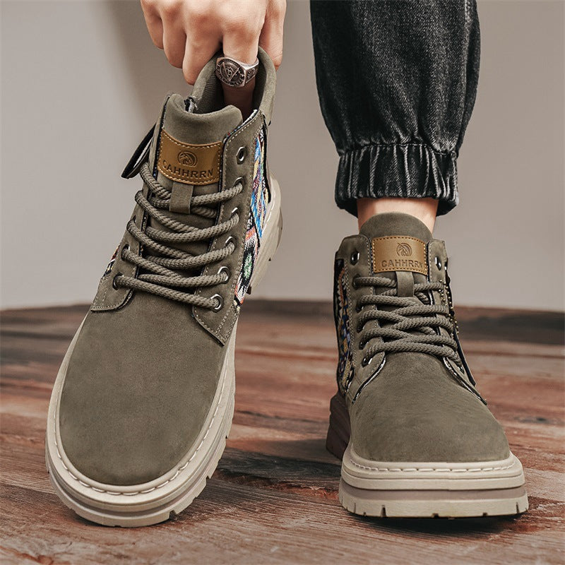 Damen modische und robuste Stiefeletten mit seitlichem Reißverschluss EB