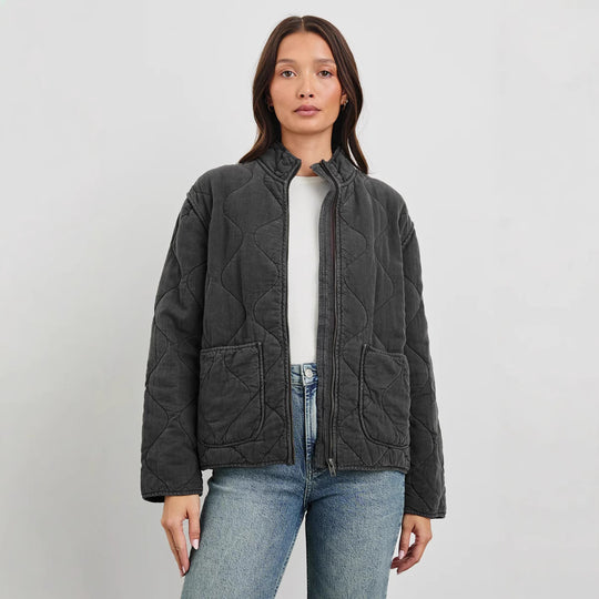 Damen gestepfte Freizeitjacke mit praktischen Taschen EB