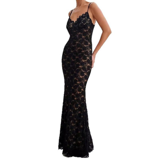 Damen Elegantes Spitzenkleid mit floralen Akzenten EB