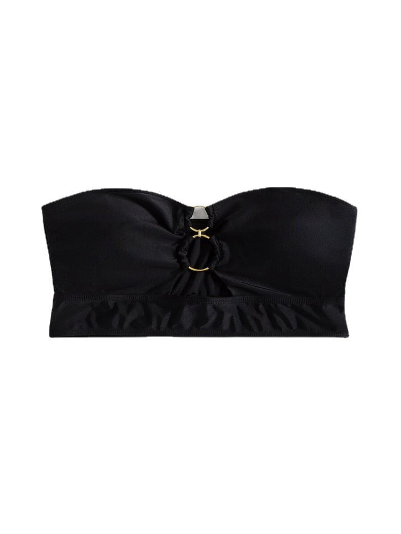 Damen Bandeau-Bikini-Oberteil mit elegantem Ringdetail EB