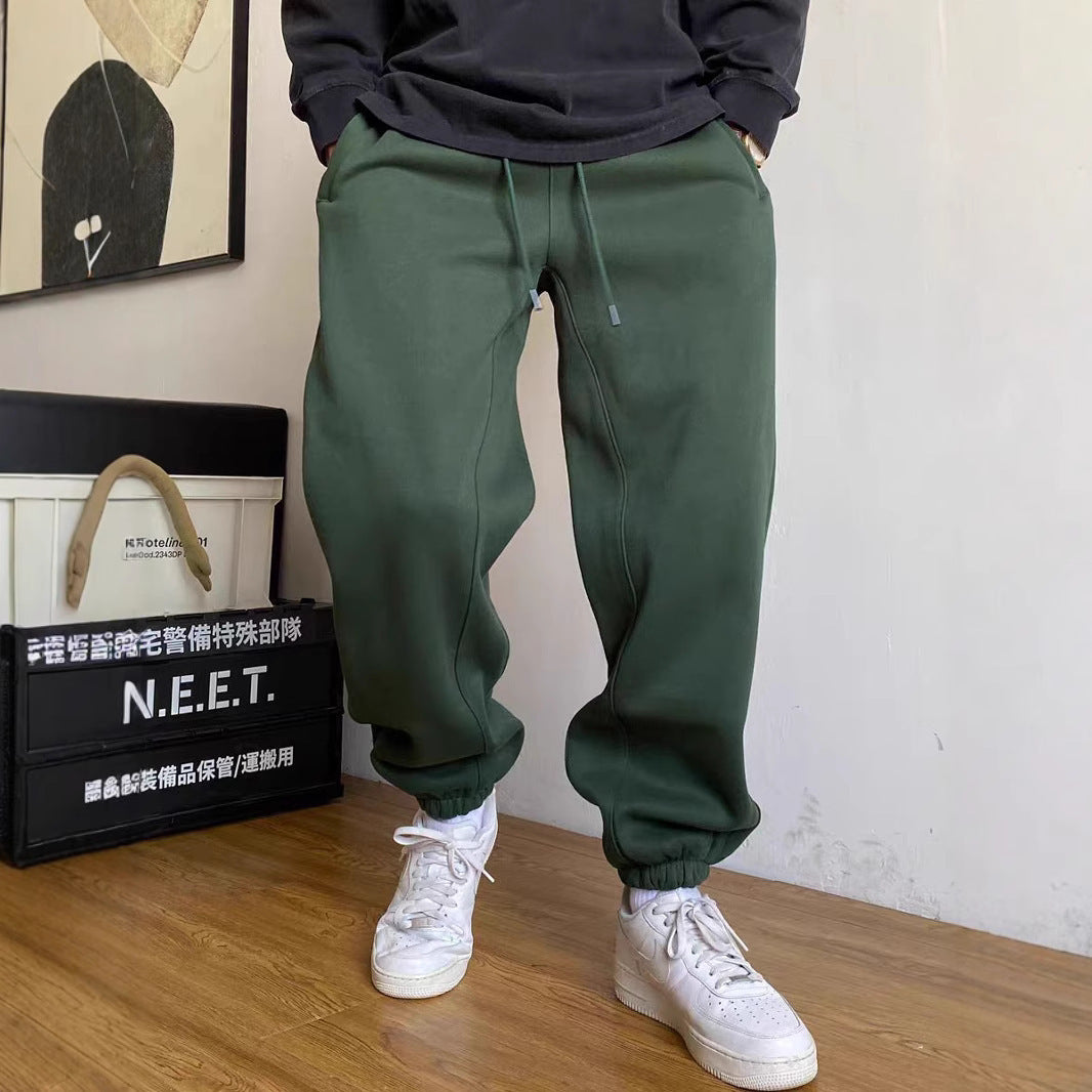 Herren nan tapered Jogginghose mit markanter Schrittnaht Kordelzug und elastischen Knöchelbündchen EB