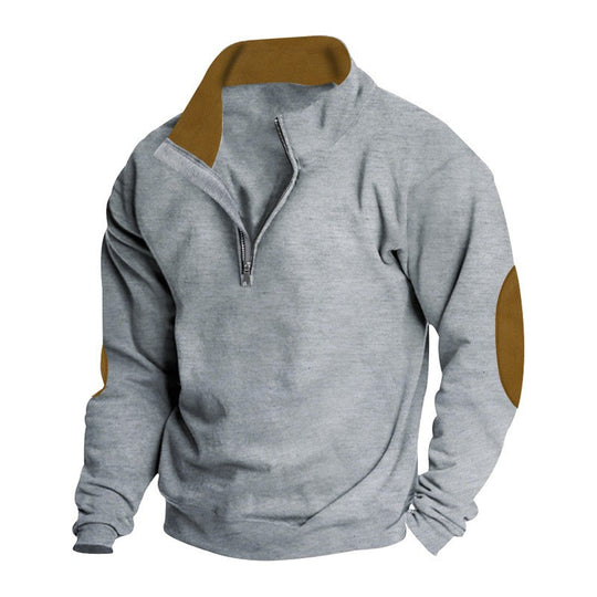 Herren Fleecejacke mit Stehkragen und modischem Reißverschluss EB
