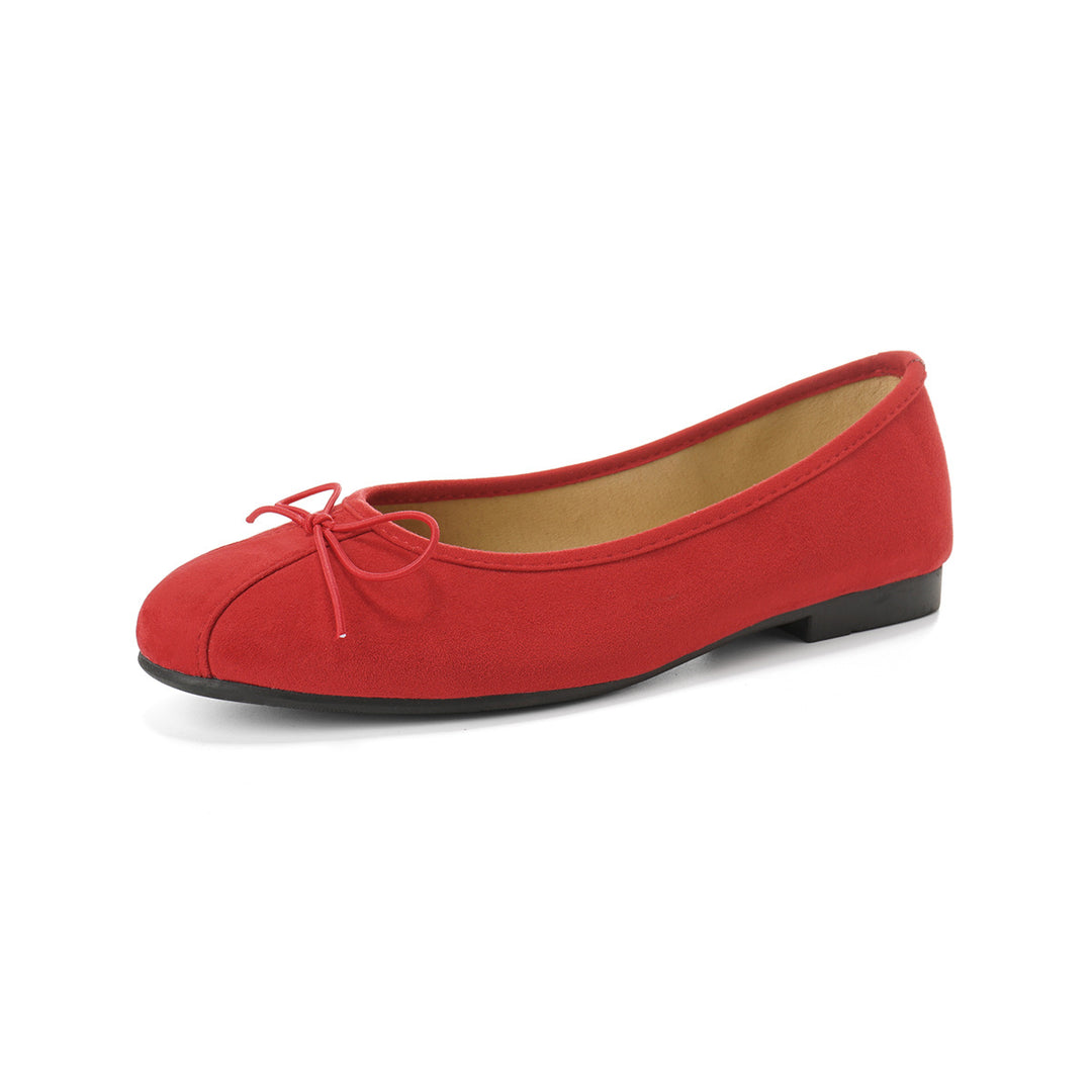Damen Ballerina-Schuhe mit modischem Schleifenakzent und weichem Obermaterial EB
