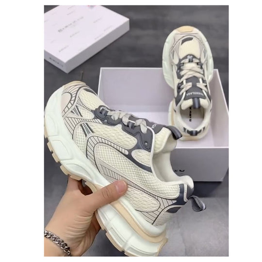 Damen Sportliche Sneakers mit atmungsaktiver Mesh-Oberfläche und stabiler Sohle EB