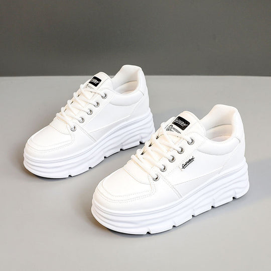 Damen modische Plateau-Sneaker mit rutschfester Sohle und bequemer Polsterung EB
