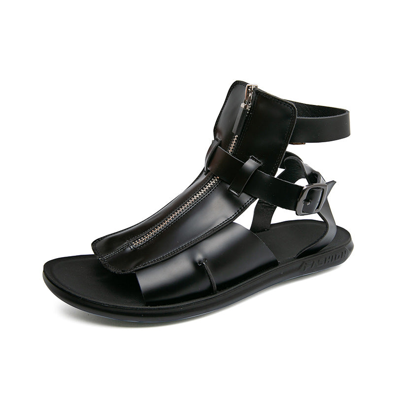 Herren Atmungsaktive Sommer-Sandalen mit elegantem Reißverschluss EB