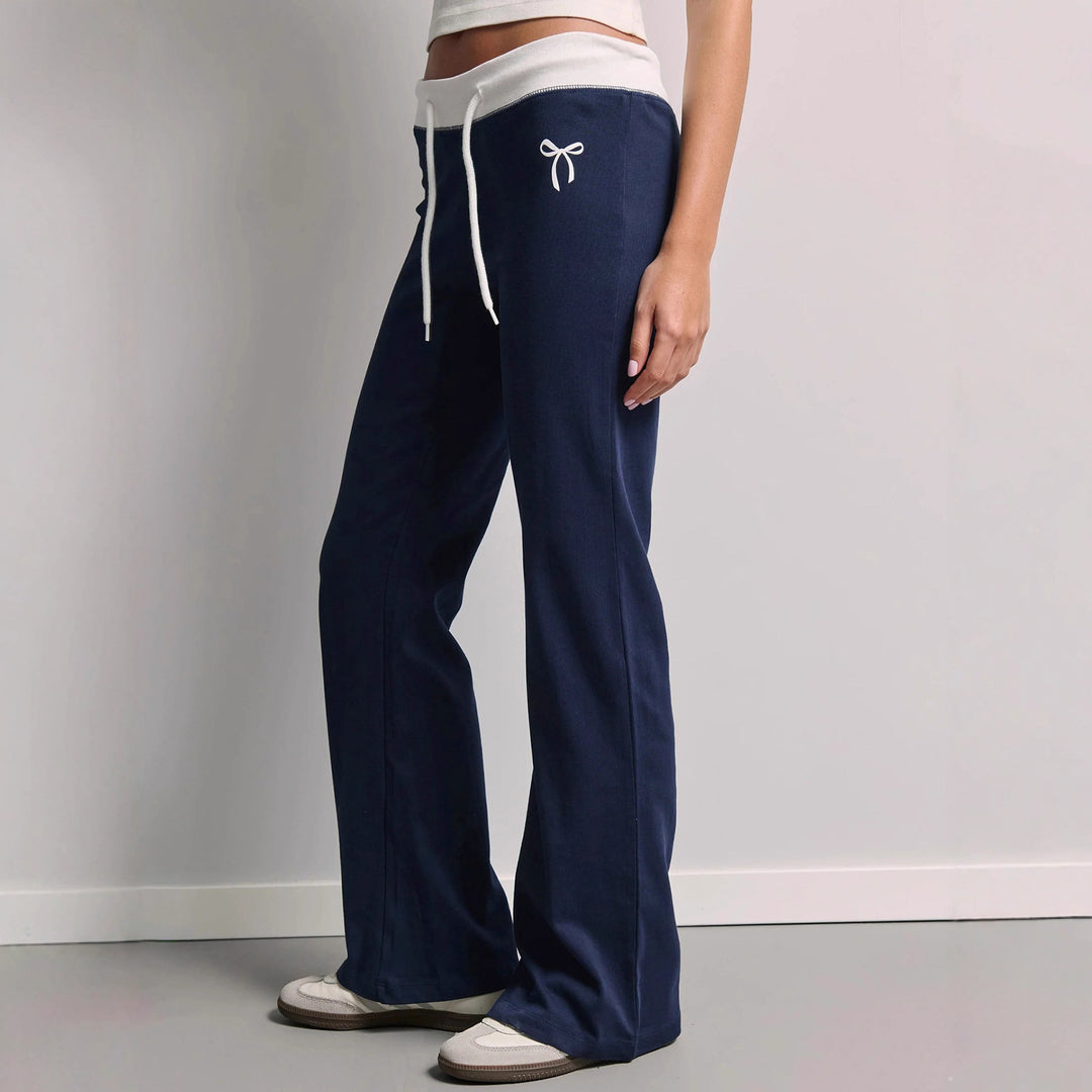 Damen Bequeme und lässige Sweatpants mit elastischem Bund und seitlichen Taschen EB
