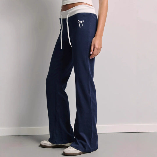 Damen Bequeme und lässige Sweatpants mit elastischem Bund und seitlichen Taschen EB
