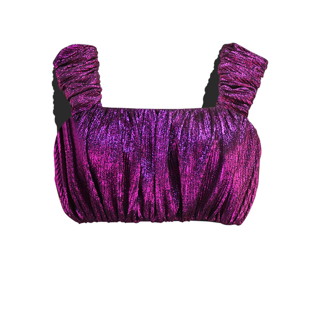 Damen Glitzerndes Bustier mit Rüschendetails EB