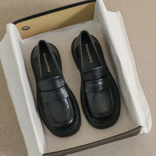 Damen Mokassins mit modischem Plateau und eleganter Schnalle EB