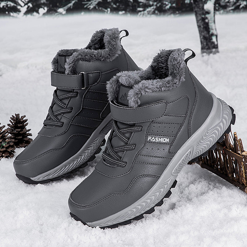 Damen Warmgefütterte Winterstiefel mit rutschfester Sohle und Klettverschluss EB