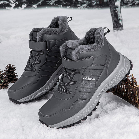 Damen Warmgefütterte Winterstiefel mit rutschfester Sohle und Klettverschluss EB