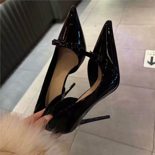 Damen spitze High Heel Pumpes mit verzierter Schleifenapplikation EB