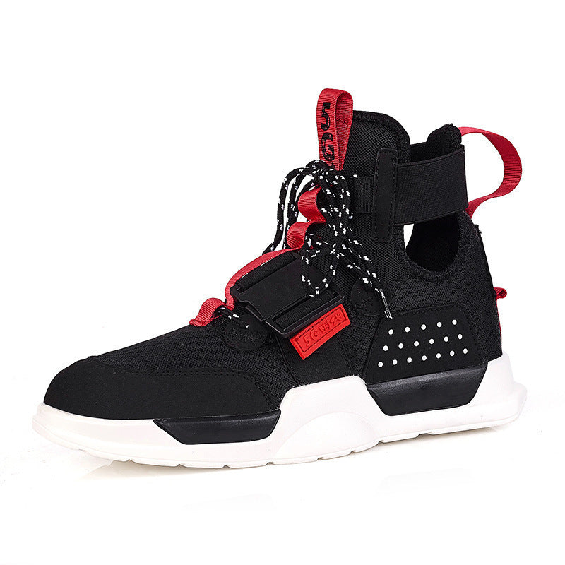 Damen Sportliche High-Top Sneaker mit verstellbarem Riemensystem EB