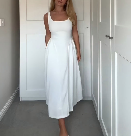 Damen Maxikleid mit schulterfreiem Design und figurfreundlichem Schnitt EB