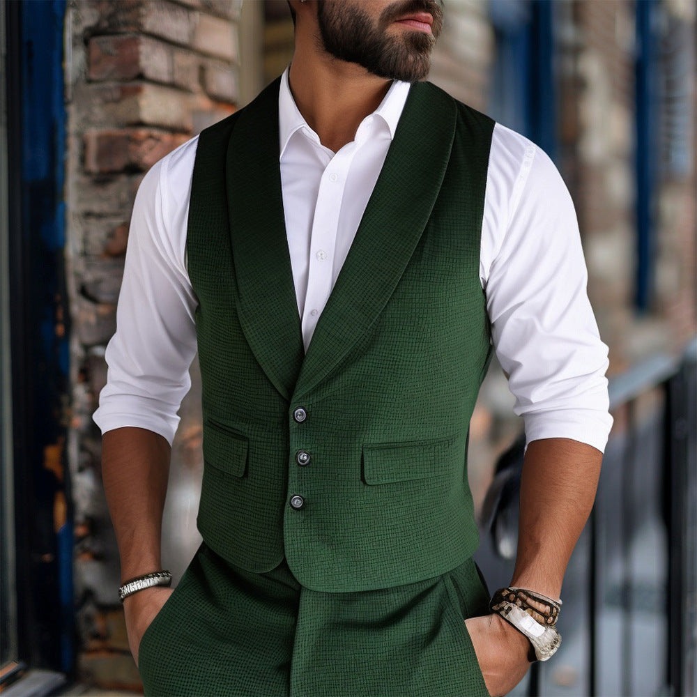 Herren elegante Weste mit strukturiertem Design und modernen Details EB