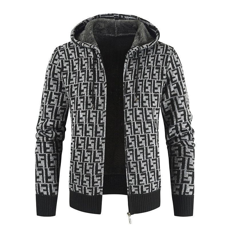 Herren Warm gefütterte Kapuzenjacke EB
