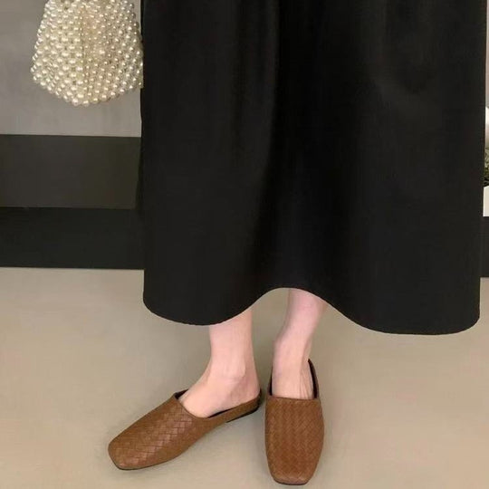 Damen Bequeme und elegante Mules mit geflochtenem Design EB