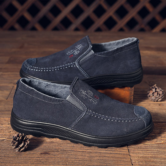 Herren Komfortable Slipper aus hochwertigem Wildleder EB
